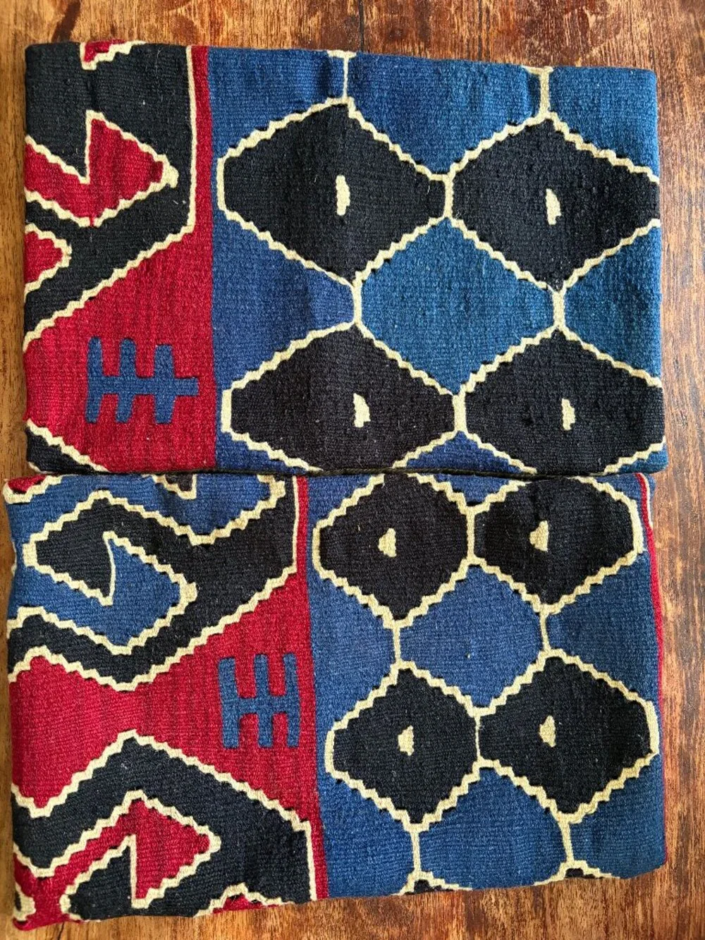 Two vintage Restoration Hardware 100% Turkish Kilm Wool Pillow Covers